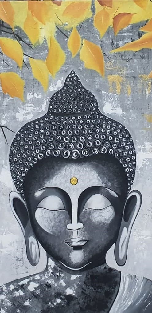 Chandni Kamboj's expressive brushwork piece