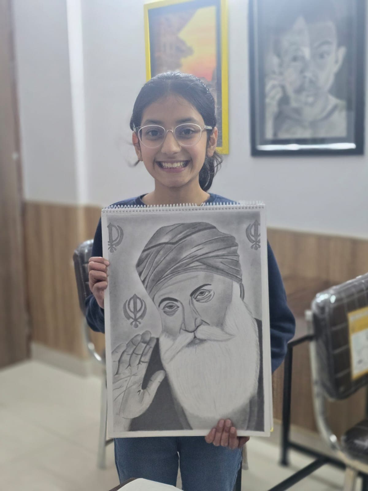 Student acrylic canvas painting