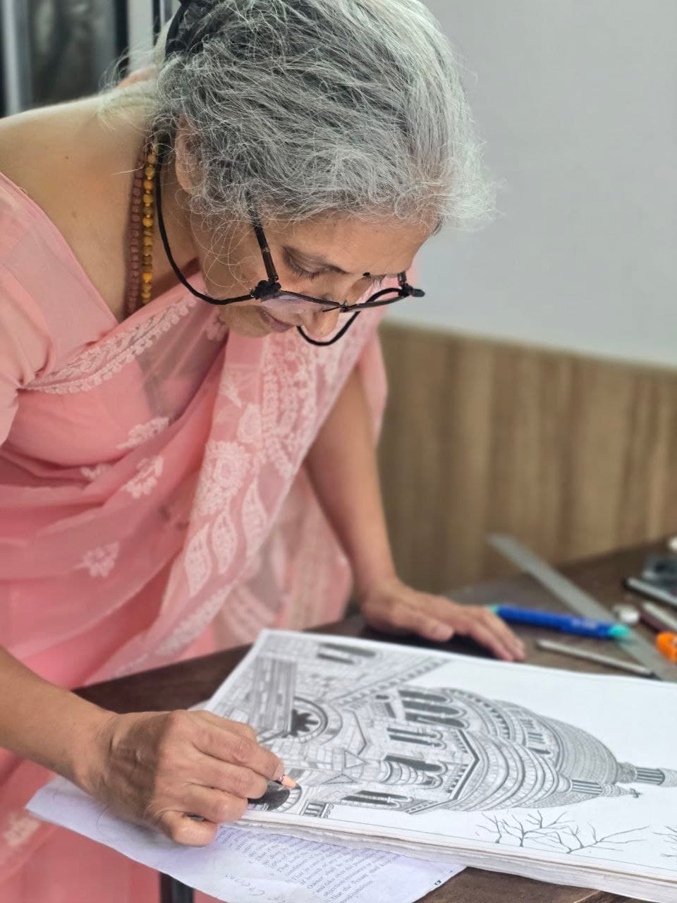 A returning artist practicing brushwork, rebuilding skill and confidence